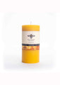 Pure Organic Beeswax 3 x 6 Pillar wrapped in label with Dig Dipper wax works logo