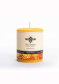 Pure Organic Beeswax 3 x 3.5 Pillar Candle Pure Organic Beeswax 3 x 6 Pillar wrapped in label with Dig Dipper wax works logo