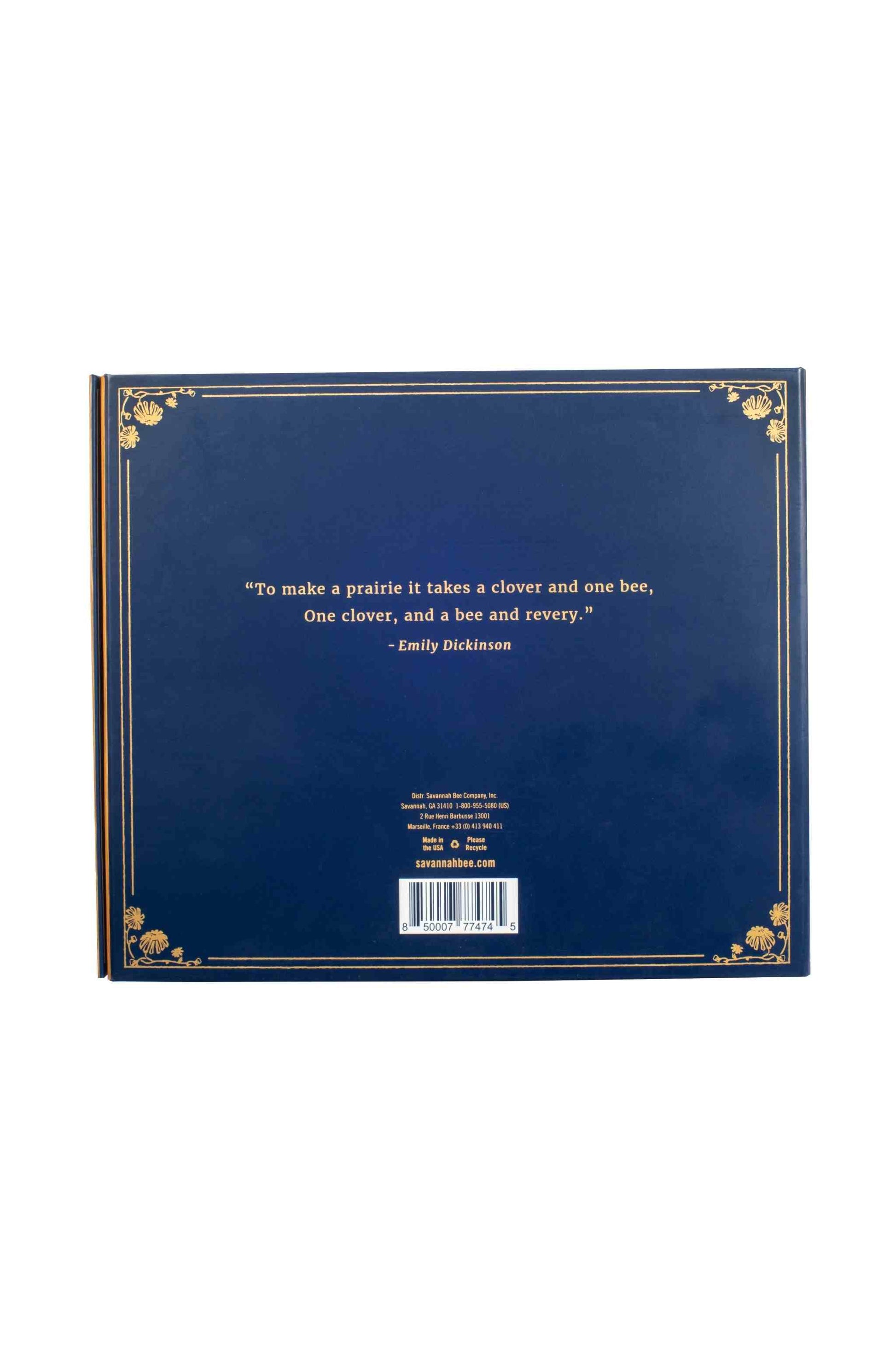The back of the Book of Honey Gift Set against a white background.