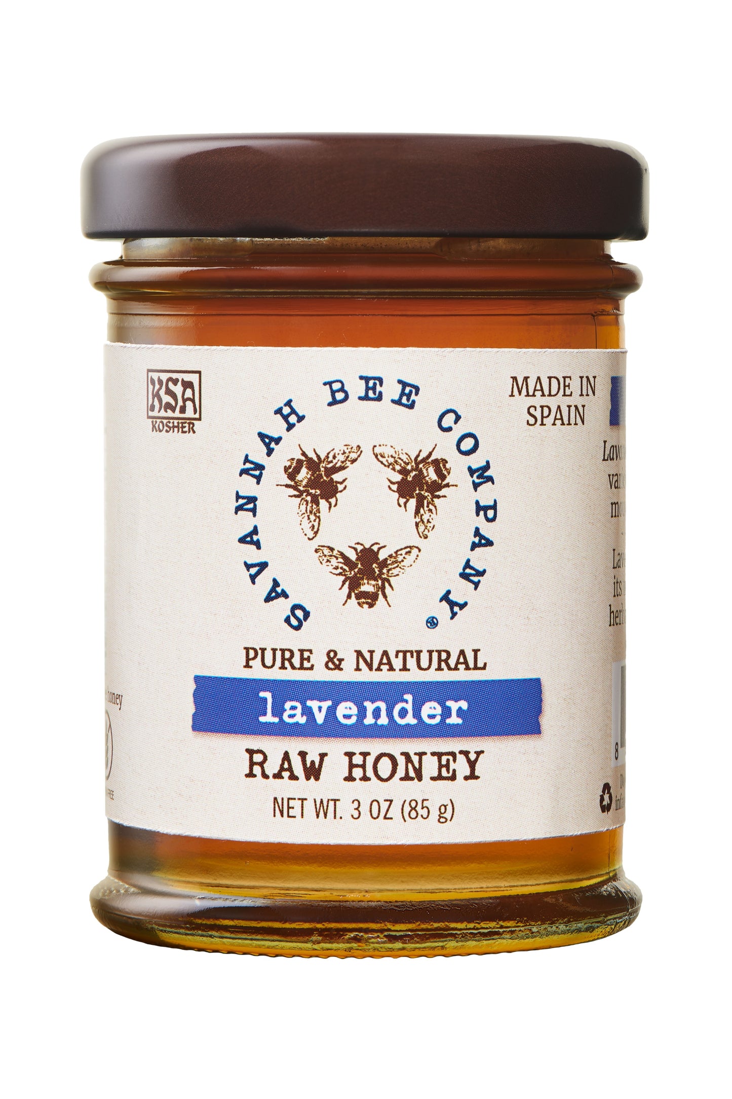 Pure & Natural Lavender Raw Honey 3 oz. mini