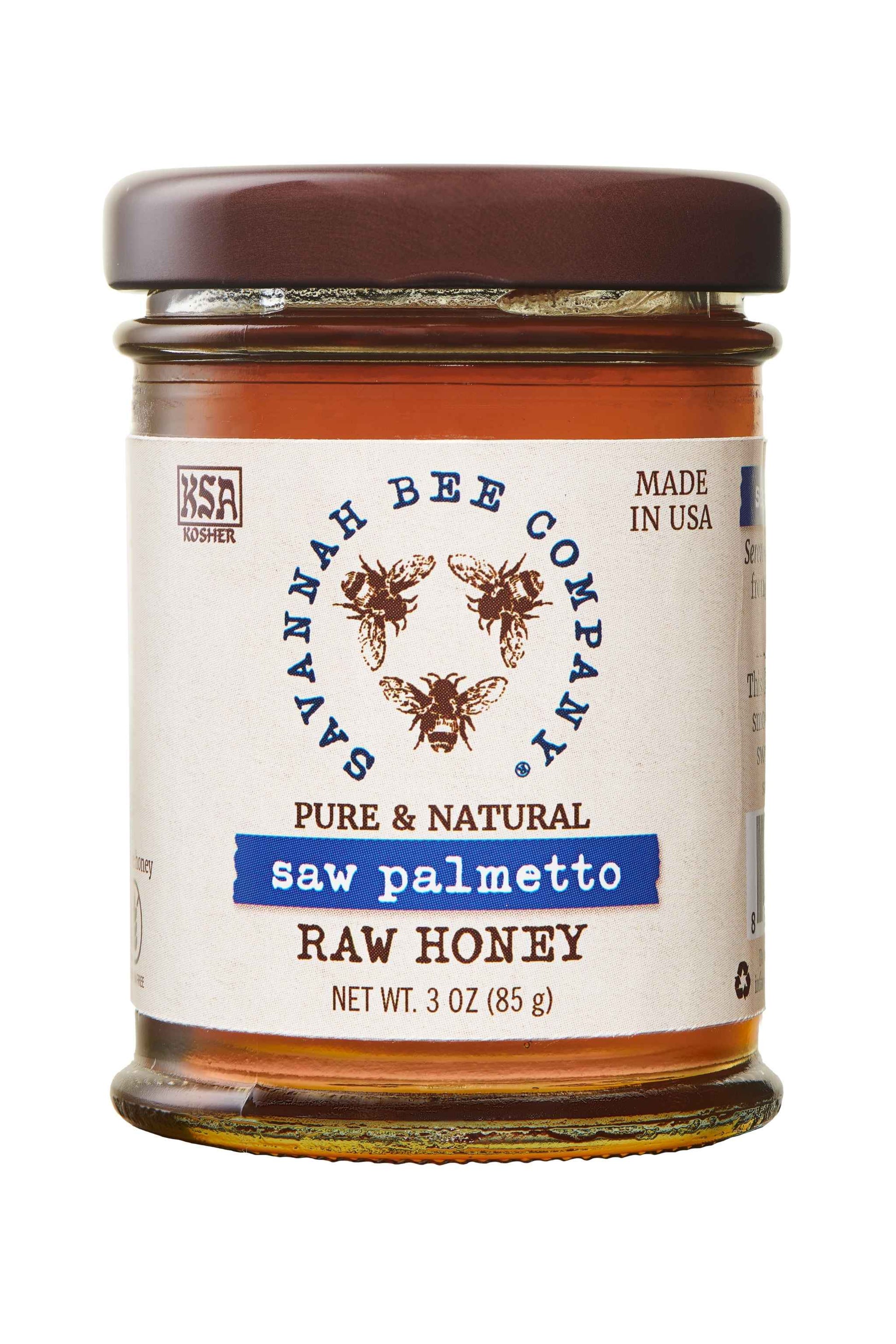 Pure & Natural Saw Palmetto Raw Honey 3 oz. mini