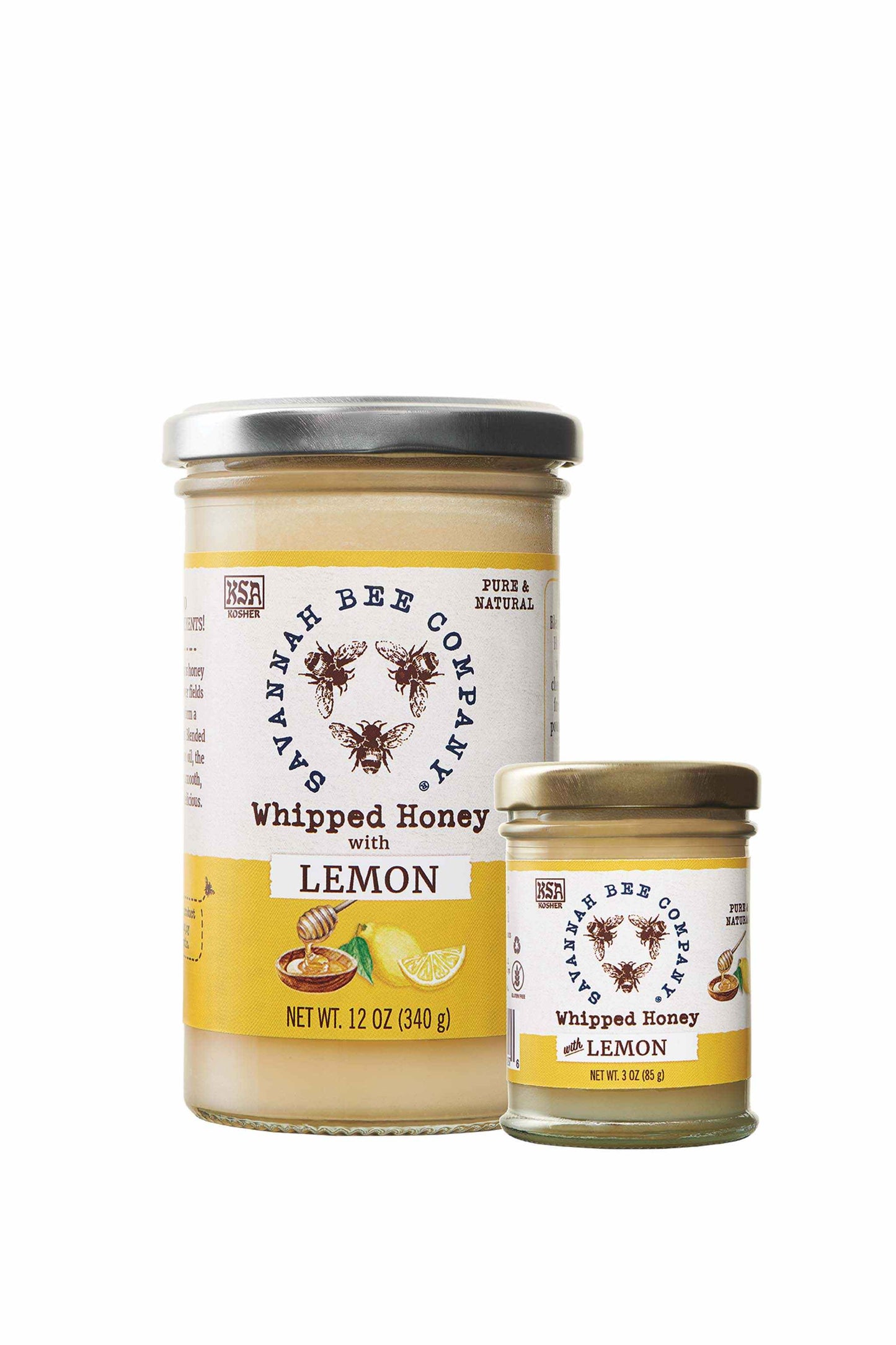 Whipped Honey with Lemon 12 oz. and 3 oz.
